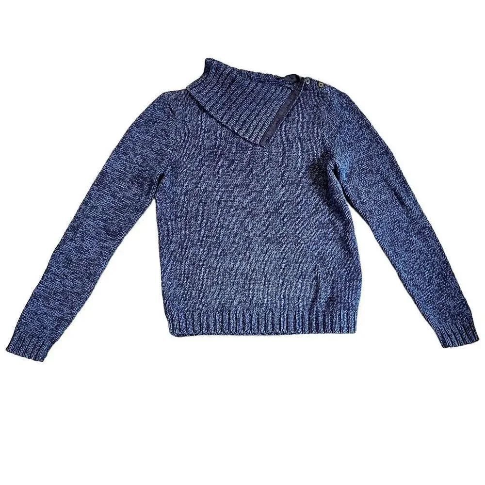 American Living Women’s Blue Cowl Neck Sweater Large